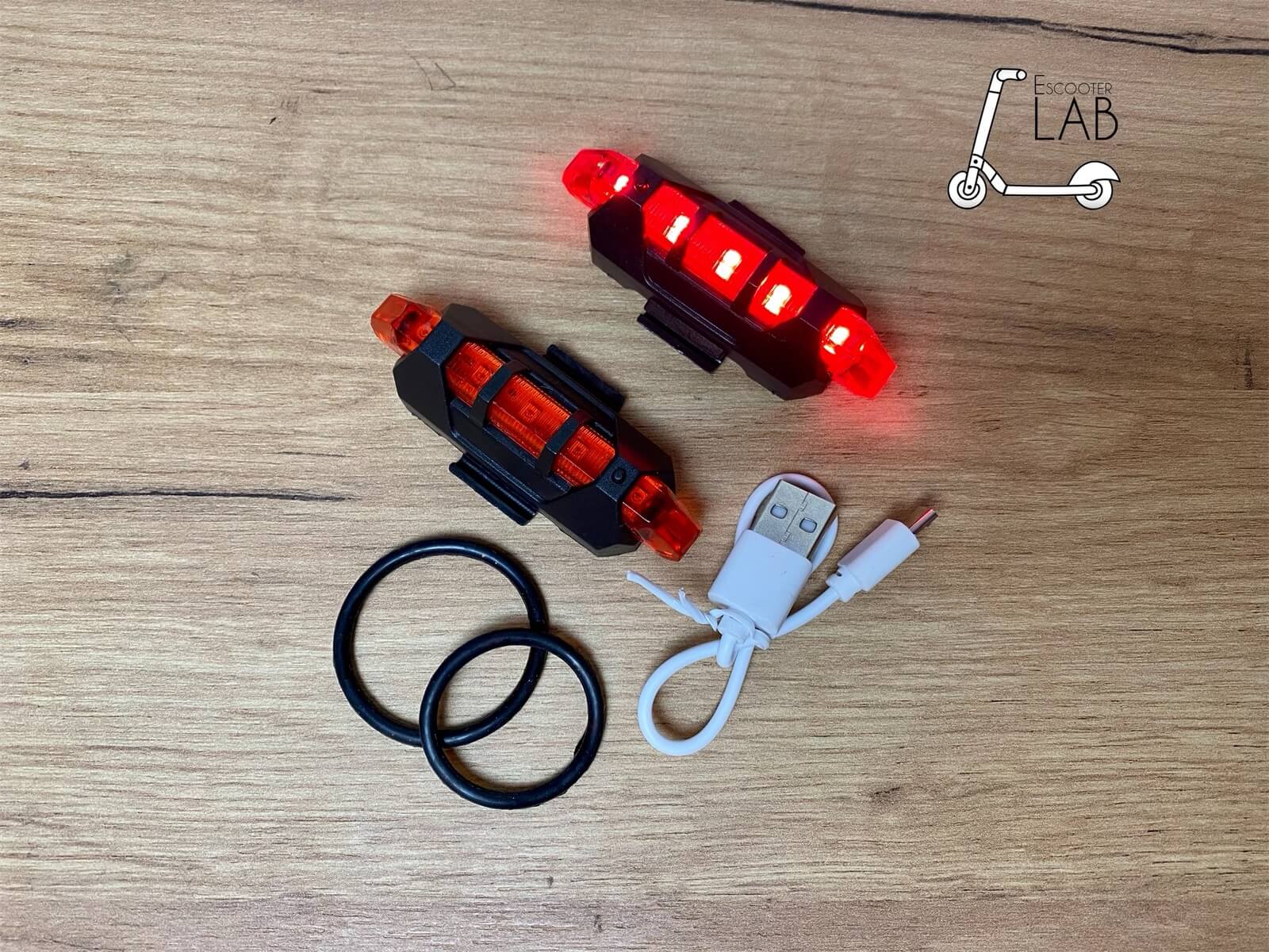 Дополнительный задний LED USB фонарь/мигалка| eScooterLAB