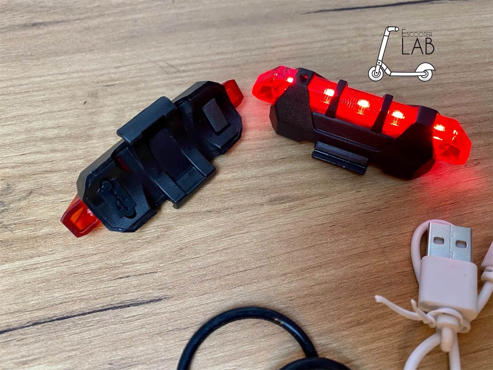 Дополнительный задний LED USB фонарь/мигалка| eScooterLAB