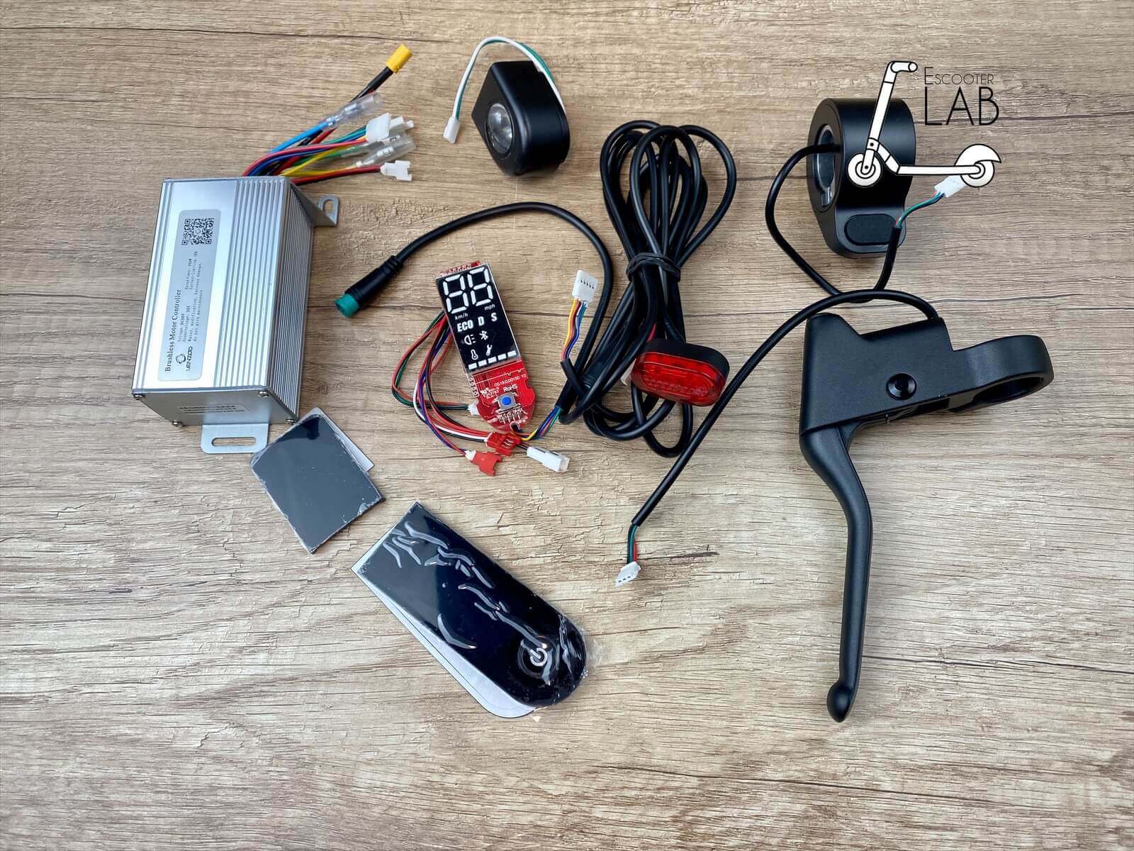 Комплект контролер+плата+курки газу/гальма | eScooterLAB
