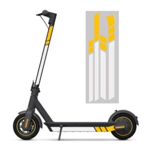 Світловідбивні наклейки Білий-жовтий (Ninebot Max G30, Kugoo G30, LikeBike Max г30)