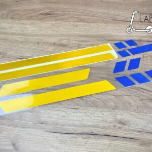 Світловідбивні наклейки Жовтий-синій (Ninebot Max G30, Kugoo G30, LikeBike Max г30)